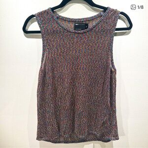 ASOS Rainbow Tank Top | Mesh | Colorful | Size XS